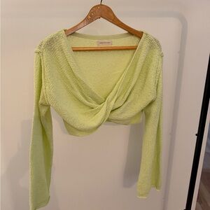 Urban Outfitters Light Green Knit Crop Top
